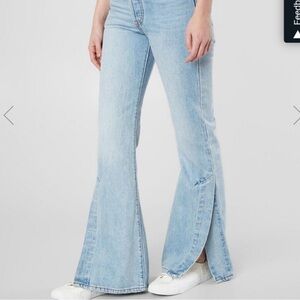 Levi's ribcage split flare jeans